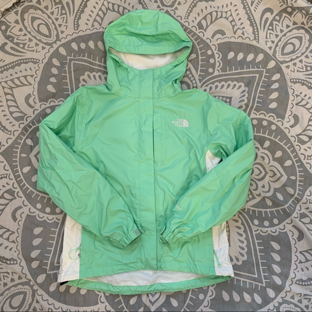 North Face mint green windbreaker